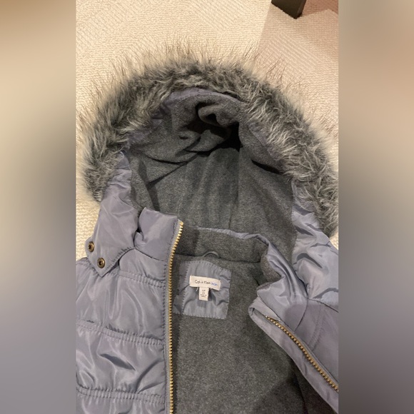 Girl's Faux Fur-Trim Hooded Long Puffer Coat - Picture 5 of 9